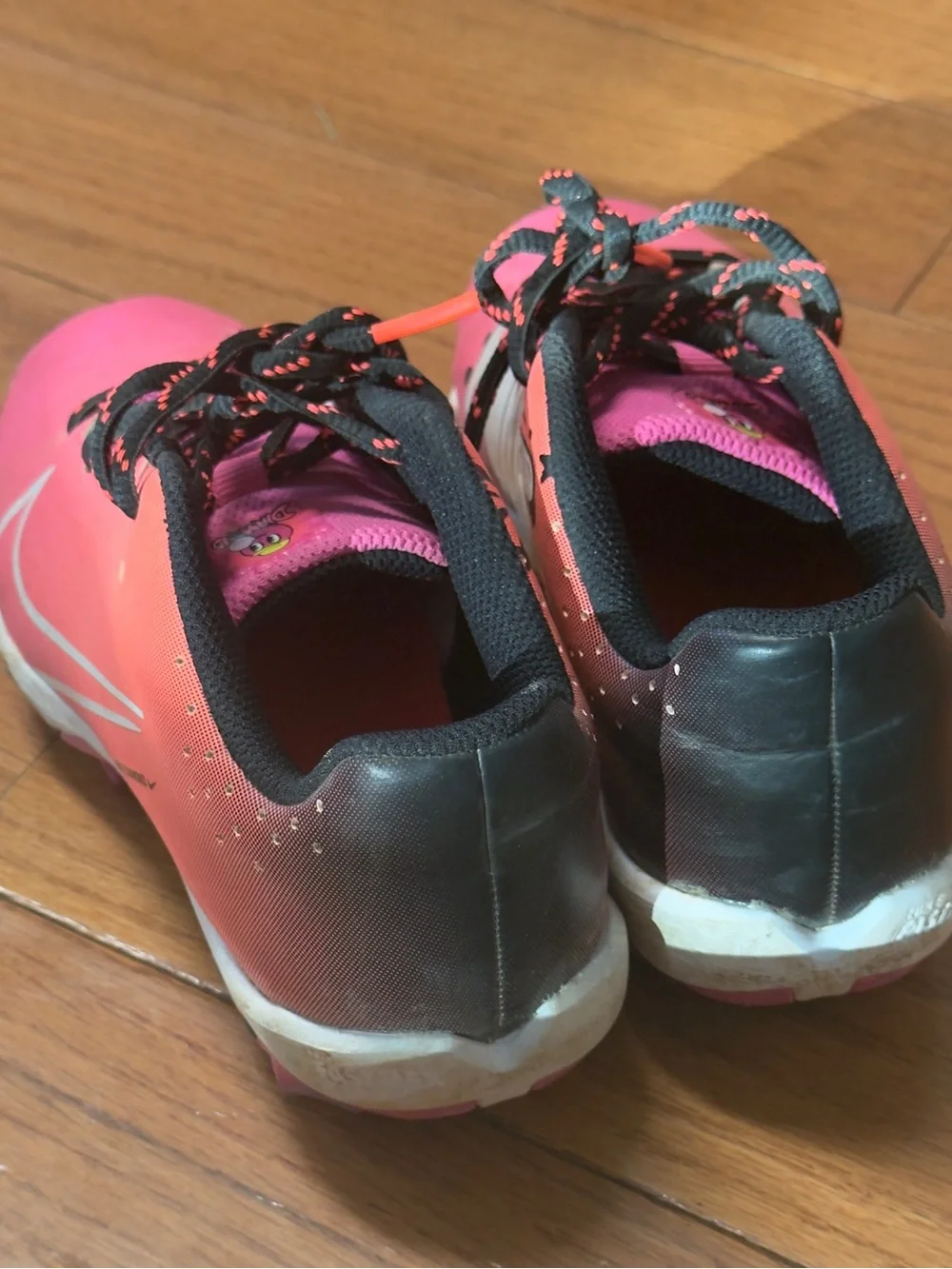 Nike Kids Pink and Black Baseball Cleats - Youth Athletic Sneakers